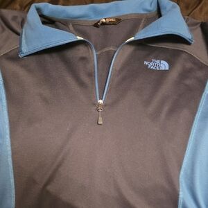 The North Face Navy with Light Blue Quarter-Zip Pullover